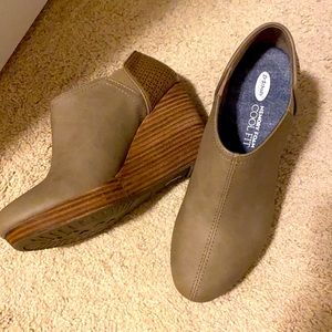 Tan booties, never worn.